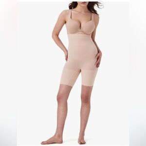 SPANX Higher Power Short Lightweight Core Control Shapewear High-Waisted Nude 2X